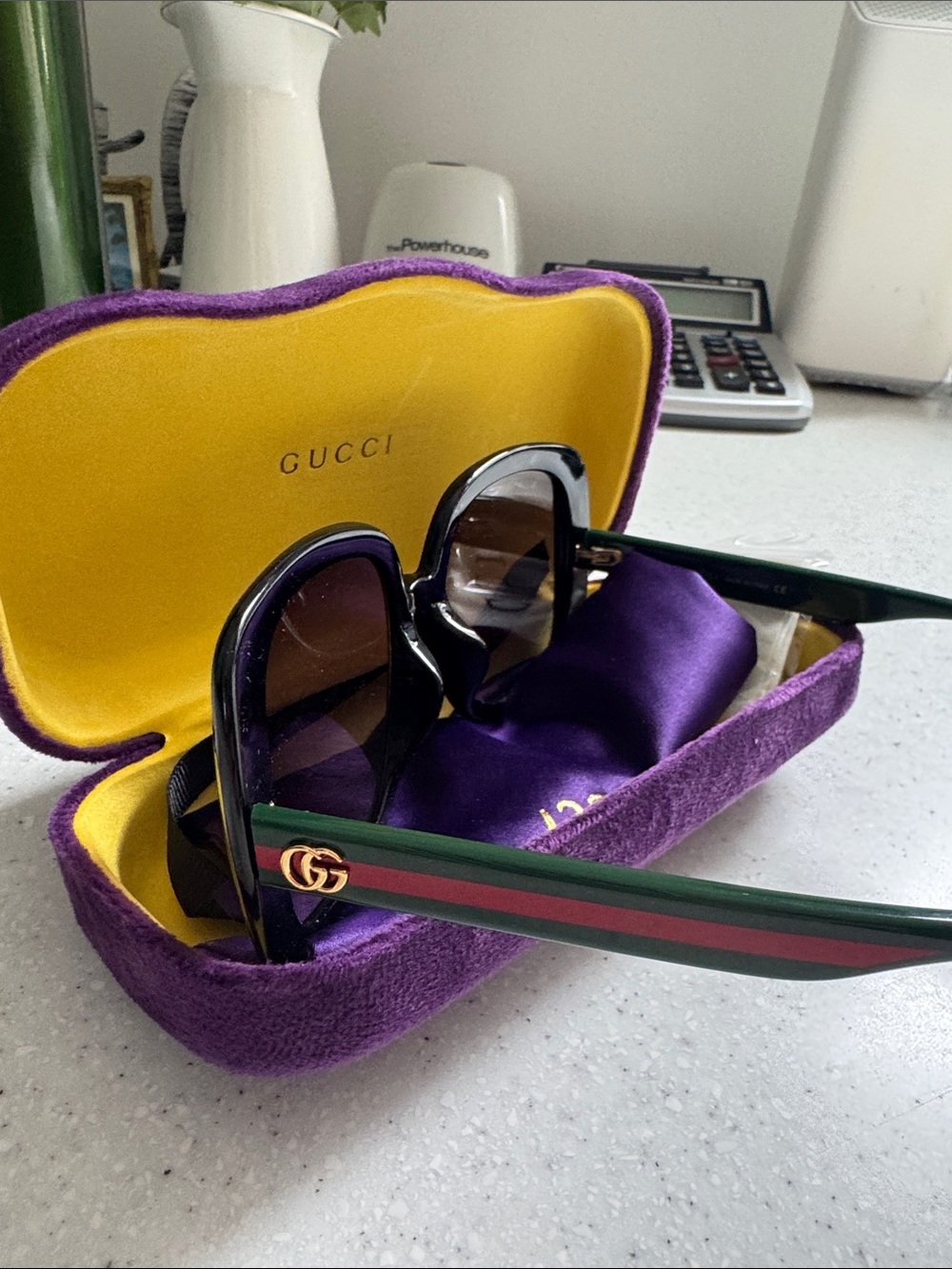 Gucci Black Oversized Square Sunglasses with Gradient Lenses - Picture 3 of 5